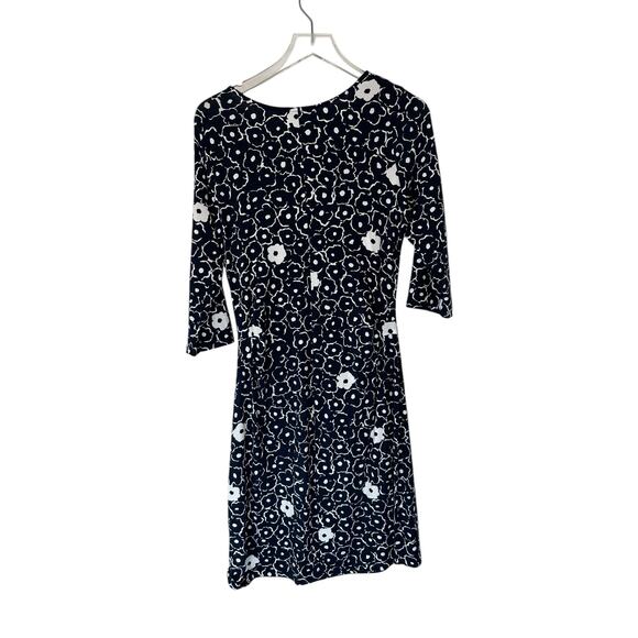 Pendleton Blue White Floral Stretch Office Work Career Sheath Dress Size Large - Picture 8 of 11